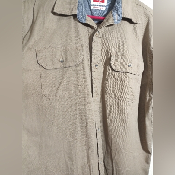Wrangler Tan Button-Up Shirt - Picture 8 of 11